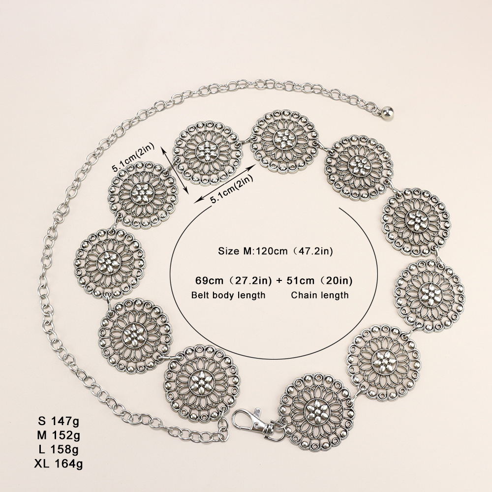 Premium sense Ladies Metal chain Retro Butterfly Heart waist chain