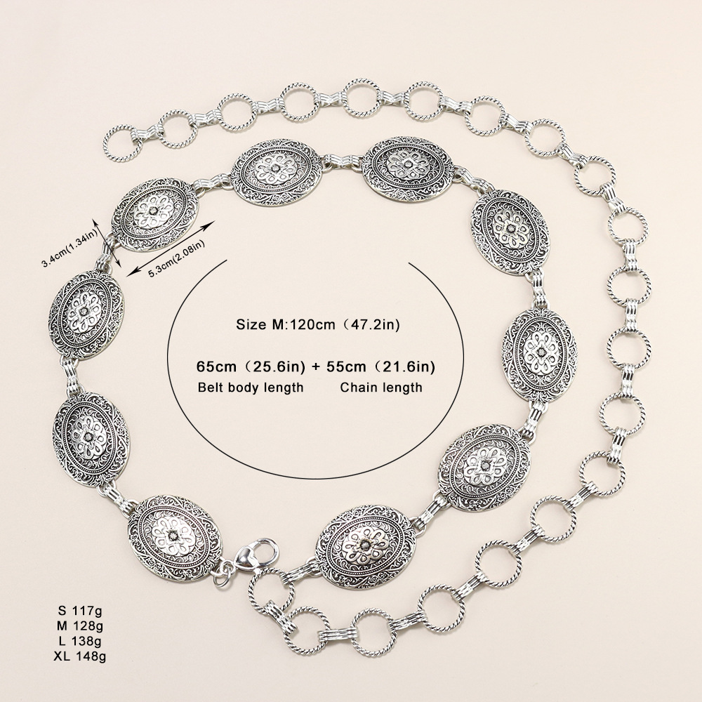 Premium sense Ladies Metal chain Retro Butterfly Heart waist chain