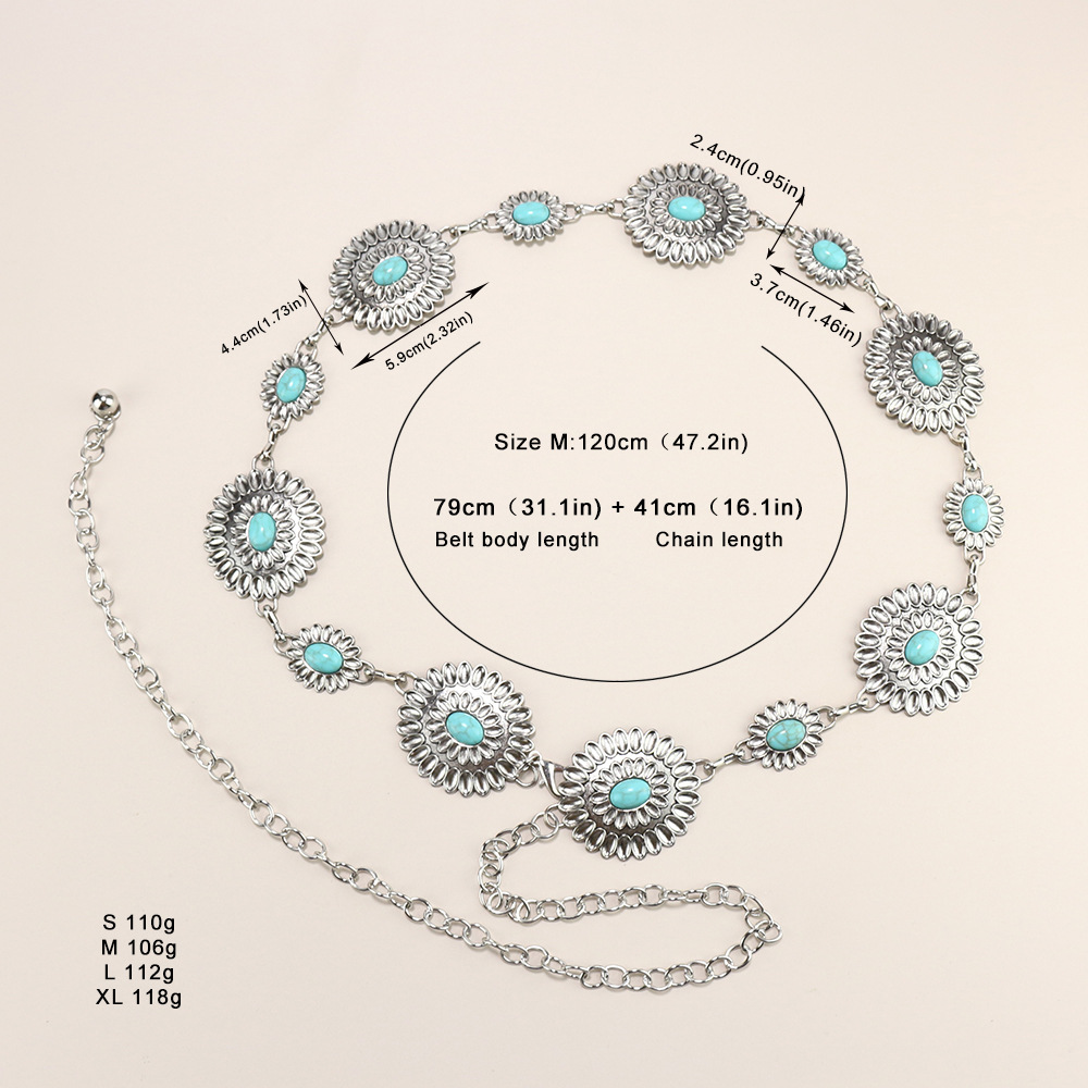 Premium sense Ladies Metal chain Retro Butterfly Heart waist chain