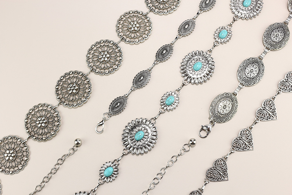 Premium sense Ladies Metal chain Retro Butterfly Heart waist chain