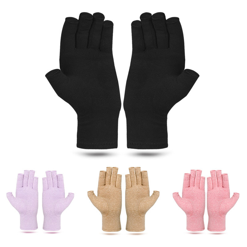 Pressure relief half finger gloves for arthritic joints protection riding gloves