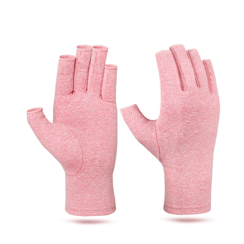Pressure relief half finger gloves for arthritic joints protection riding gloves