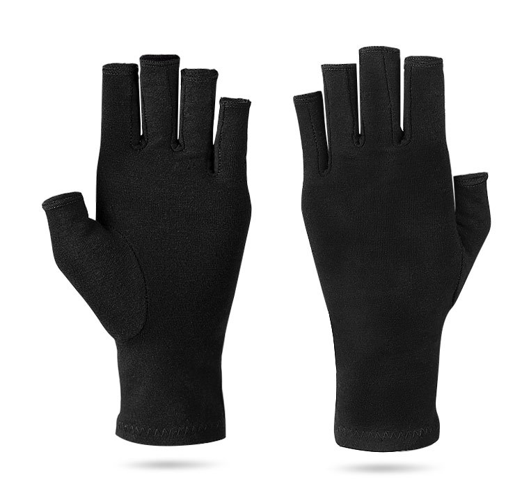 Pressure relief half finger gloves for arthritic joints protection riding gloves