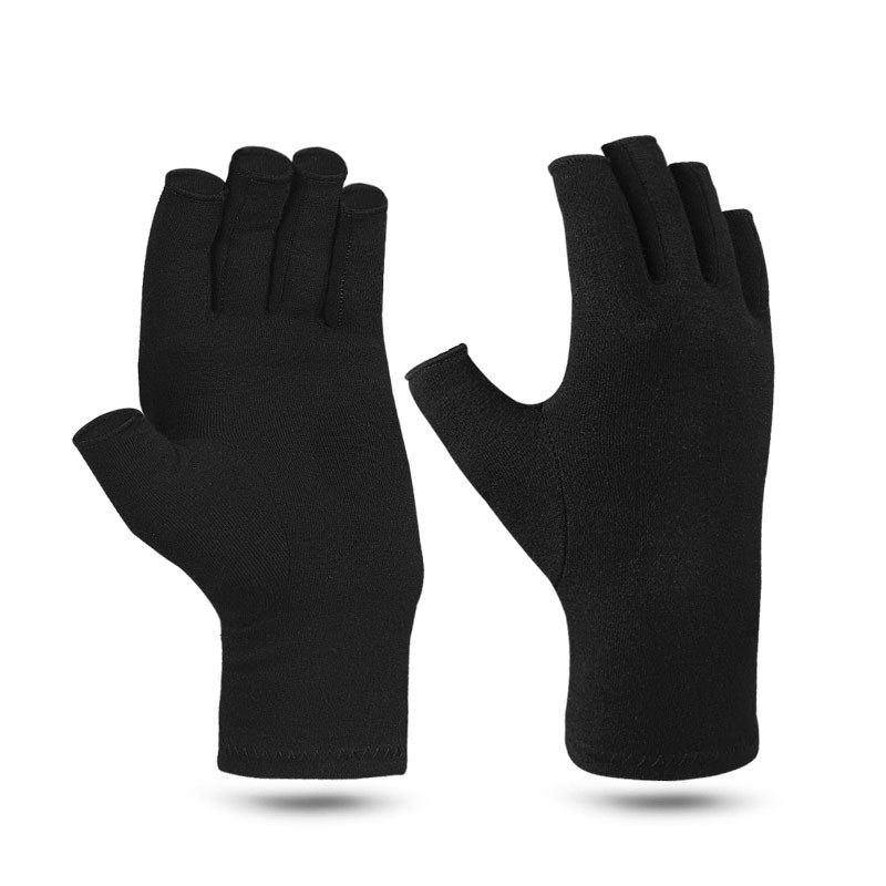 Pressure relief half finger gloves for arthritic joints protection riding gloves