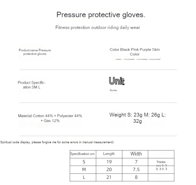 Pressure relief half finger gloves for arthritic joints protection riding gloves