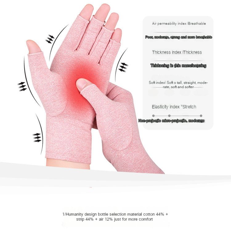 Pressure relief half finger gloves for arthritic joints protection riding gloves