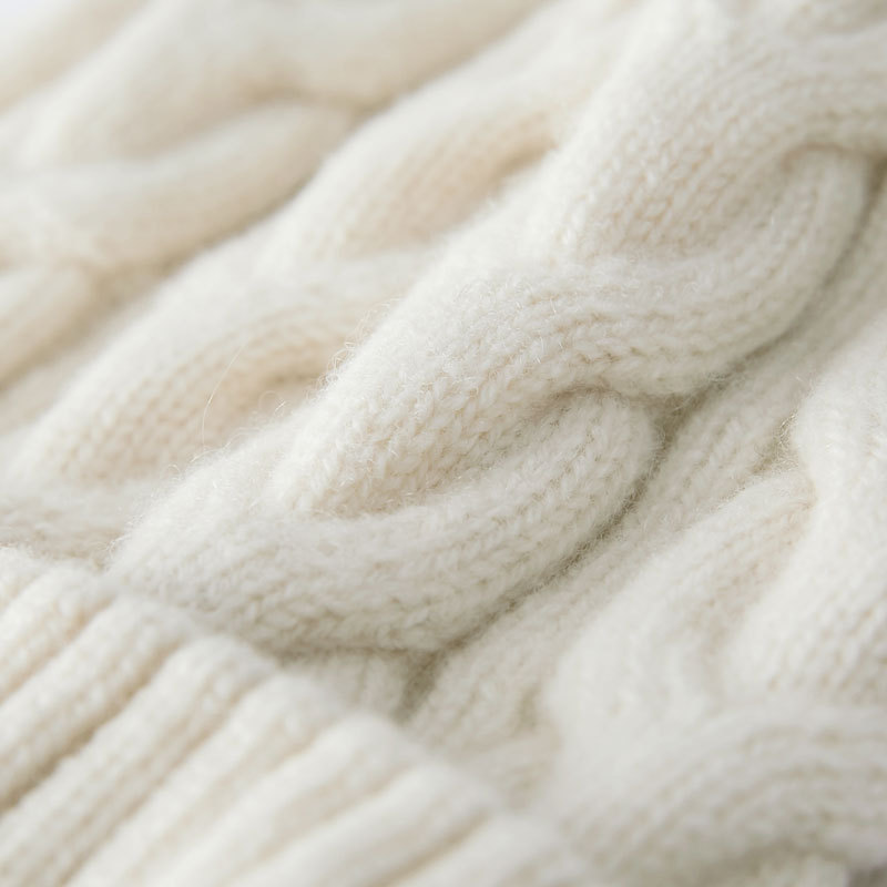 Pure wool knit hat Autumn-winter woolen hat