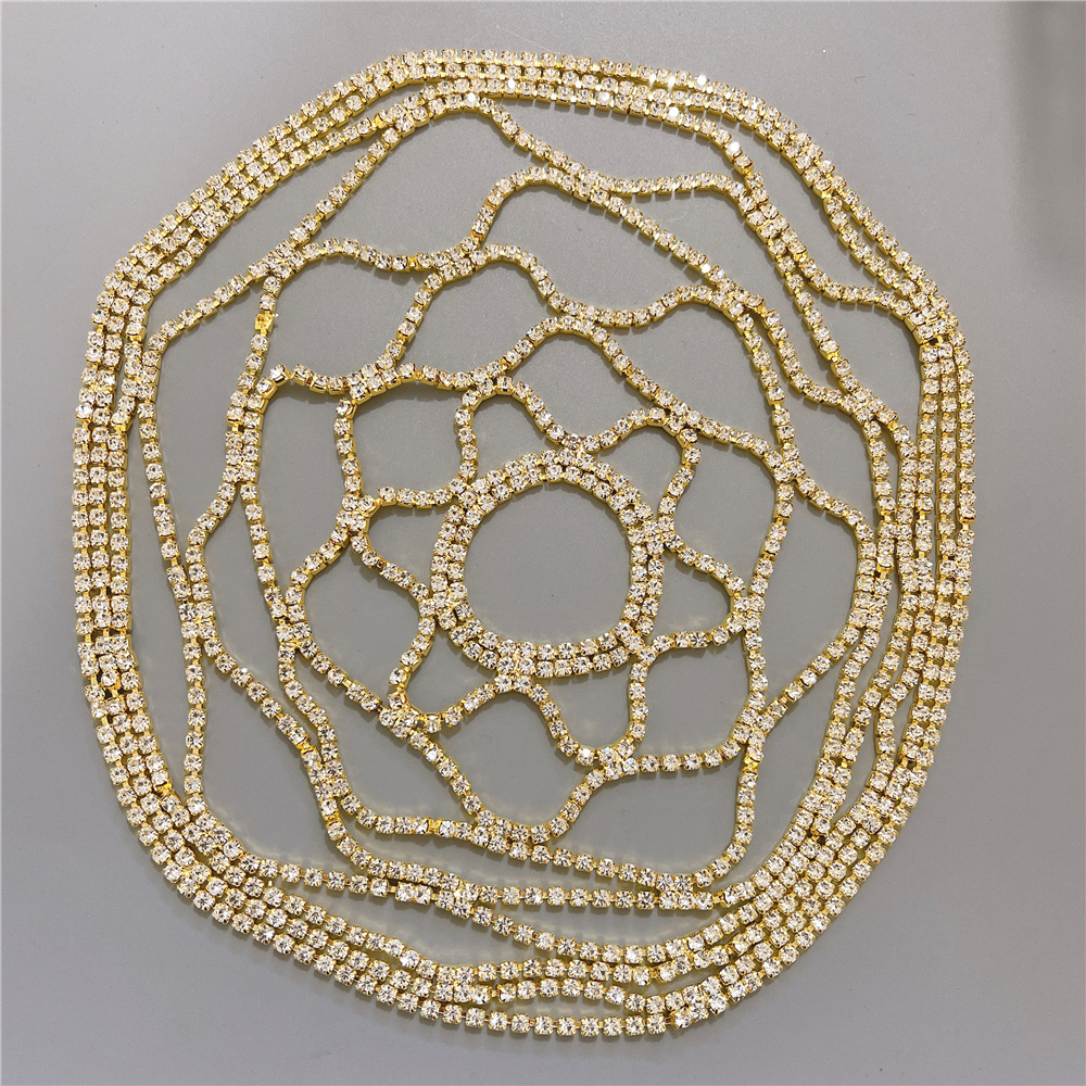 Rhinestone accessory tassel mesh headdress