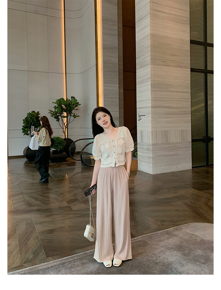 Sheepskin hand woven square head fish mouth flat empty slippers