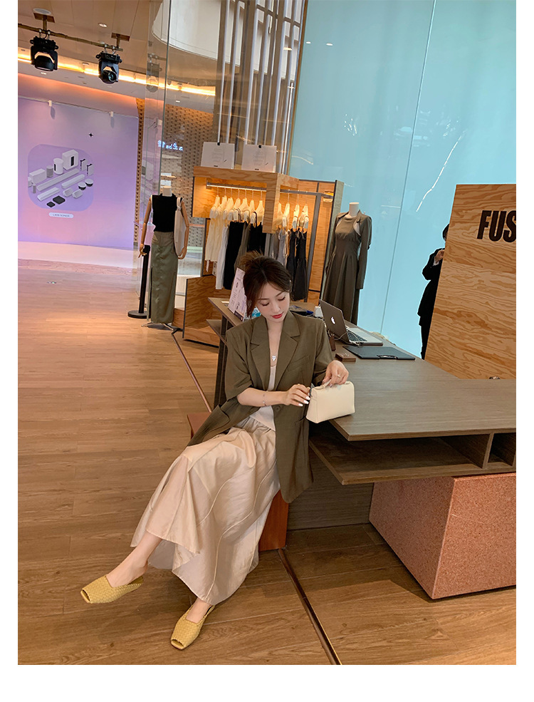 Sheepskin hand woven square head fish mouth flat empty slippers