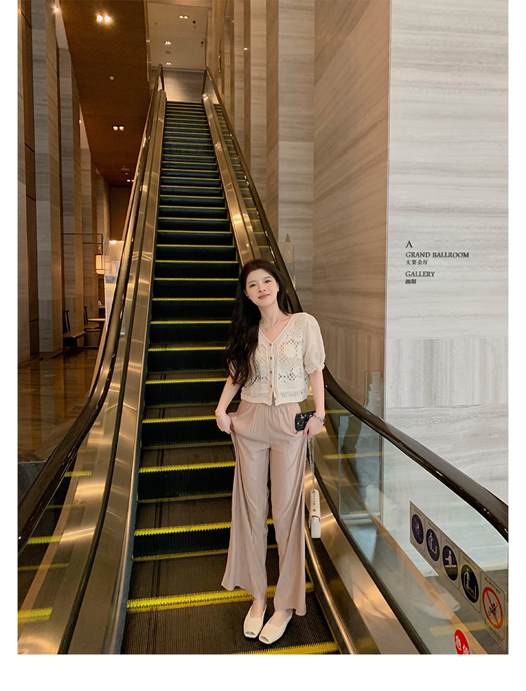 Sheepskin hand woven square head fish mouth flat empty slippers