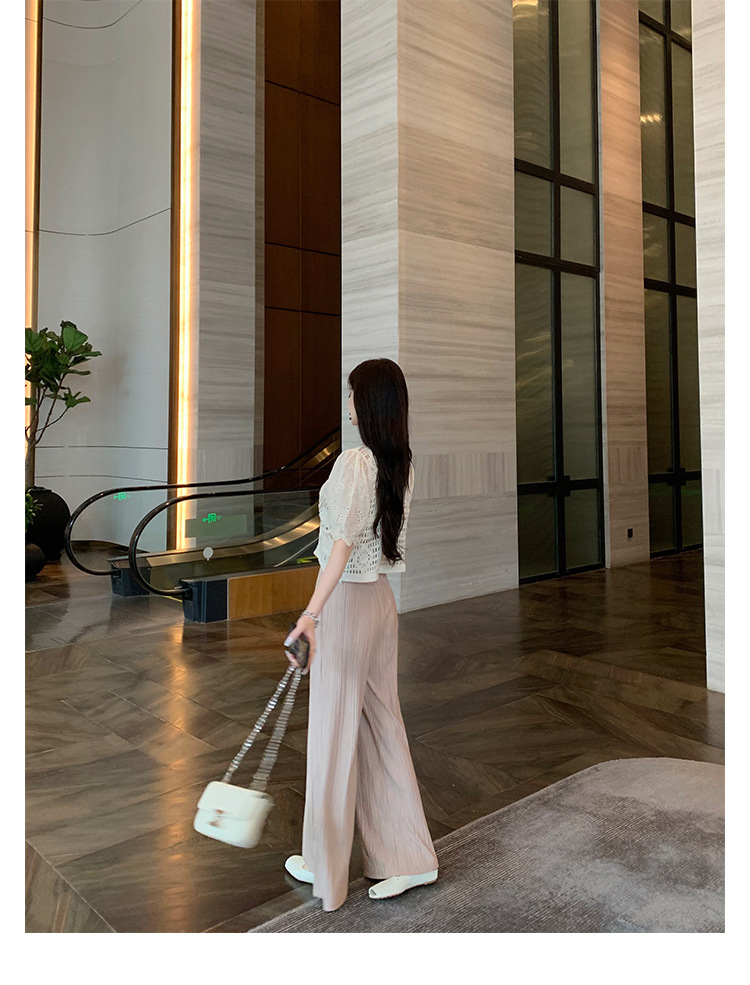 Sheepskin hand woven square head fish mouth flat empty slippers