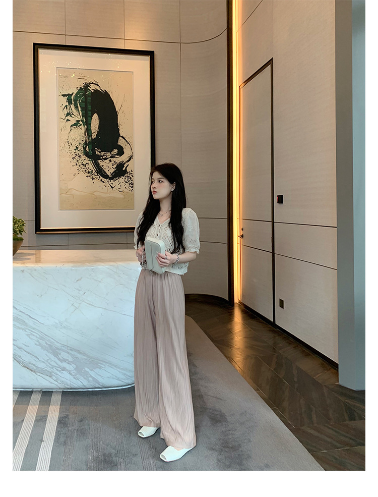 Sheepskin hand woven square head fish mouth flat empty slippers