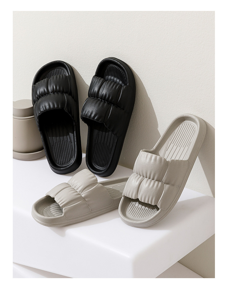 Slip-on sandals with thick soles