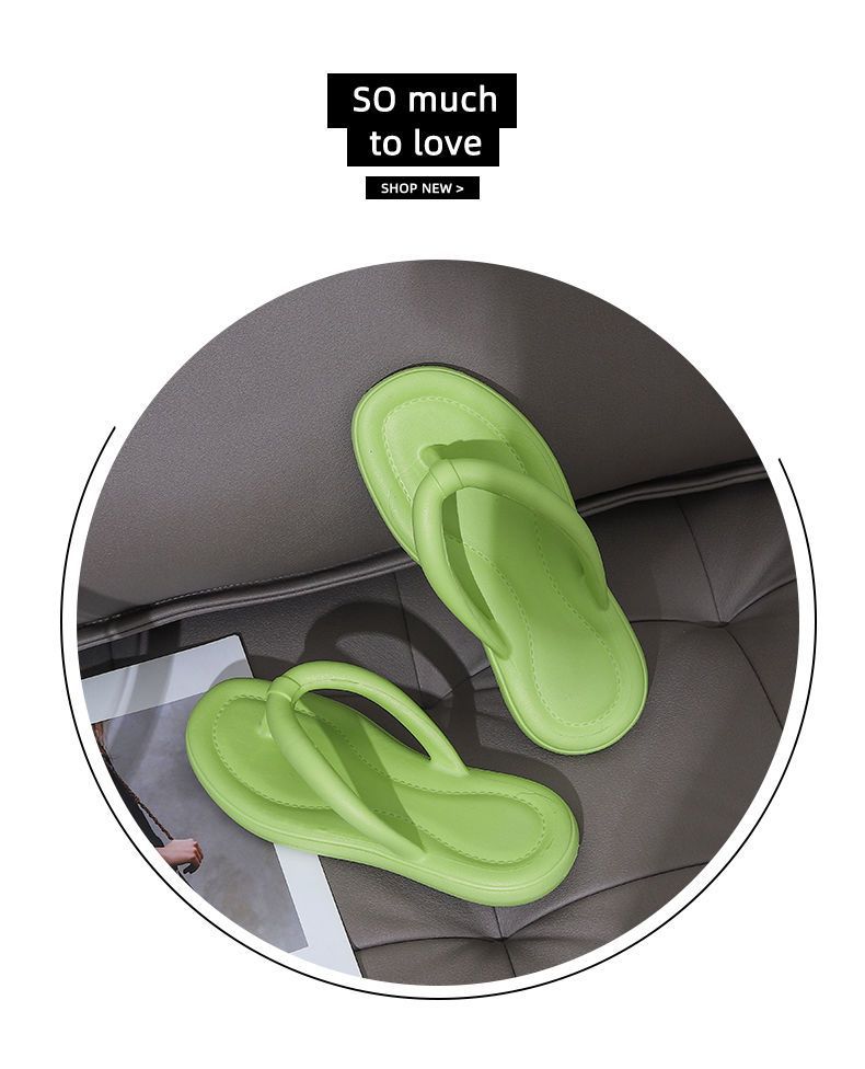 Slip-on sandals with thick soles