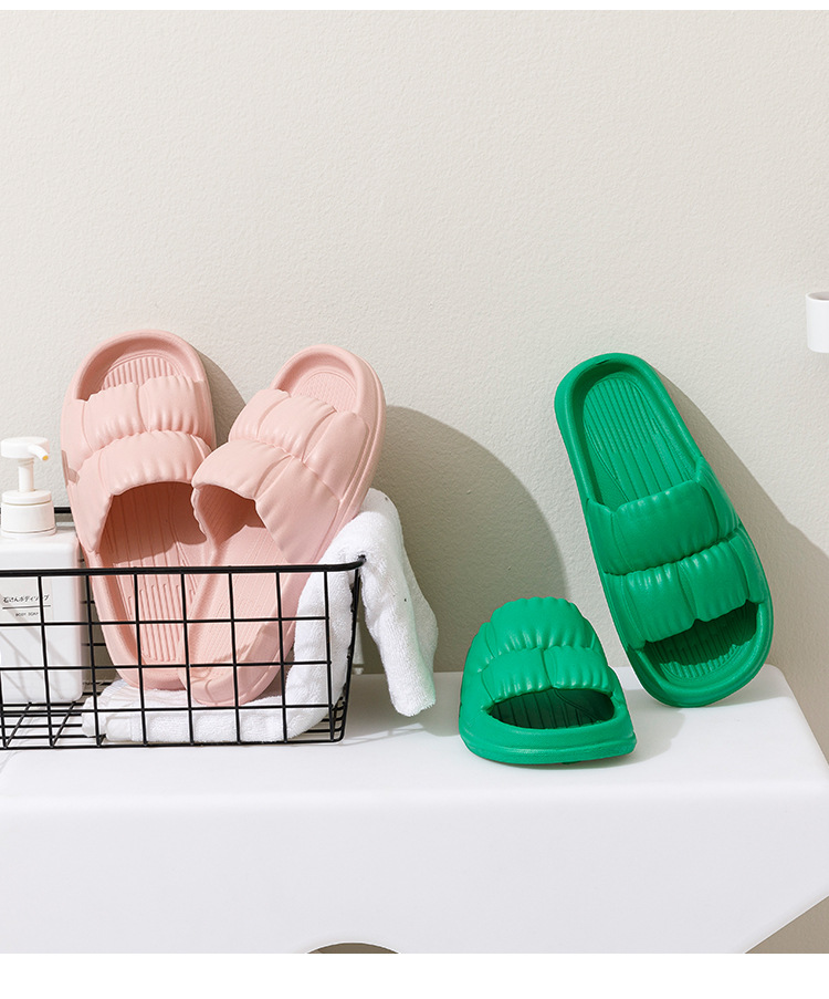 Slip-on sandals with thick soles