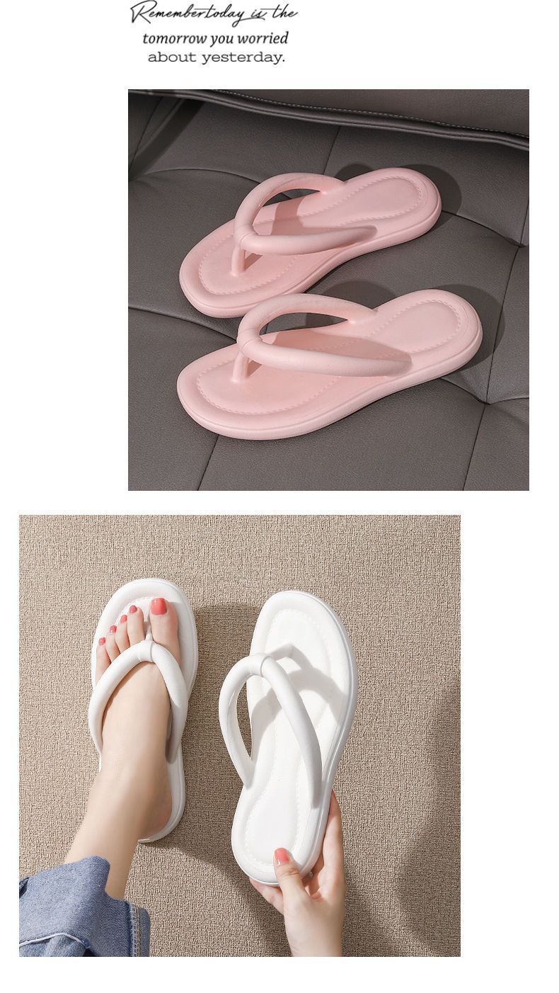 Slip-on sandals with thick soles