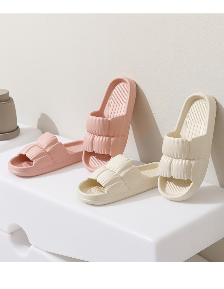 Slip-on sandals with thick soles