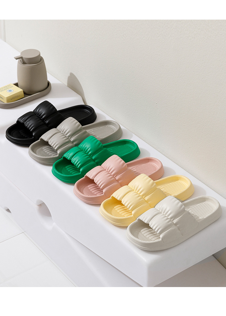 Slip-on sandals with thick soles