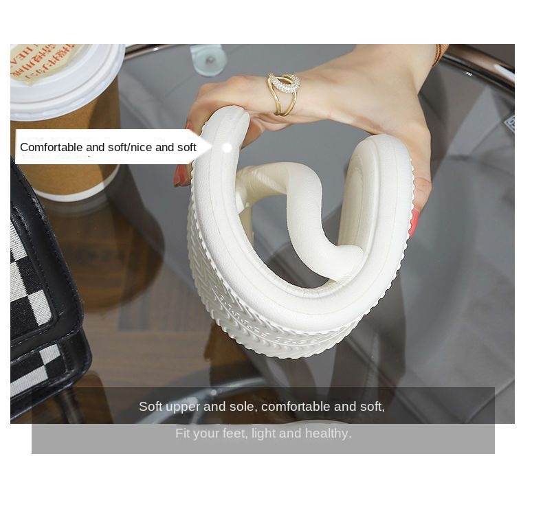 Slip-on sandals with thick soles