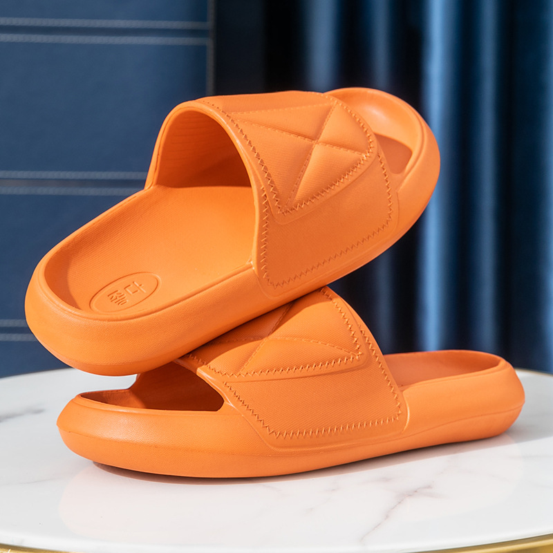 Slip-on sandals with thick soles