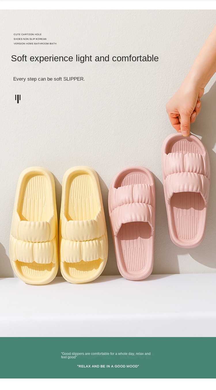 Slip-on sandals with thick soles