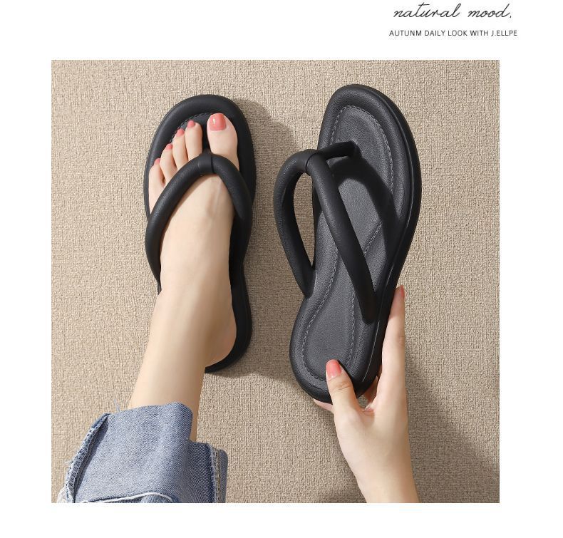 Slip-on sandals with thick soles