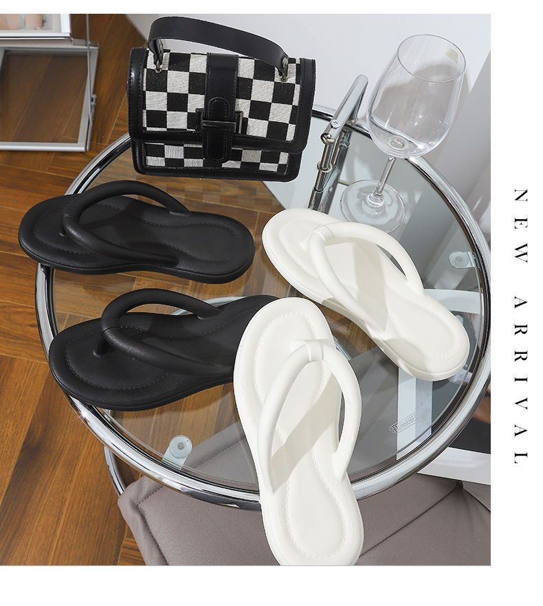 Slip-on sandals with thick soles