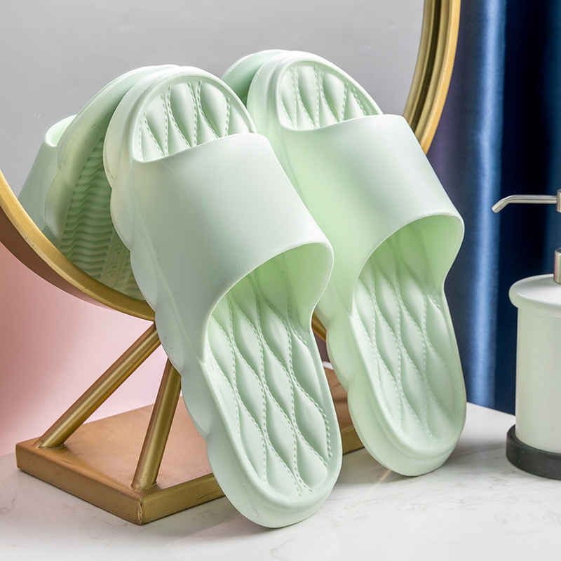 Slip-on sandals with thick soles