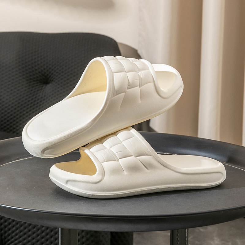 Slip-on sandals with thick soles