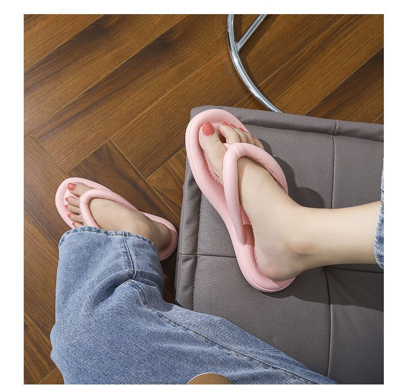Slip-on sandals with thick soles
