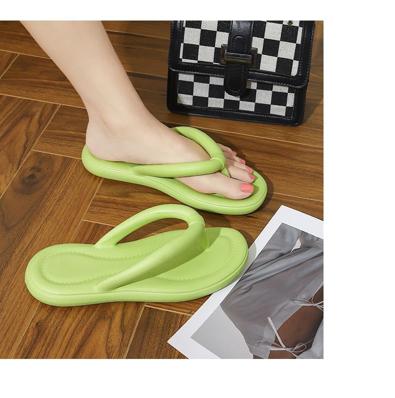 Slip-on sandals with thick soles