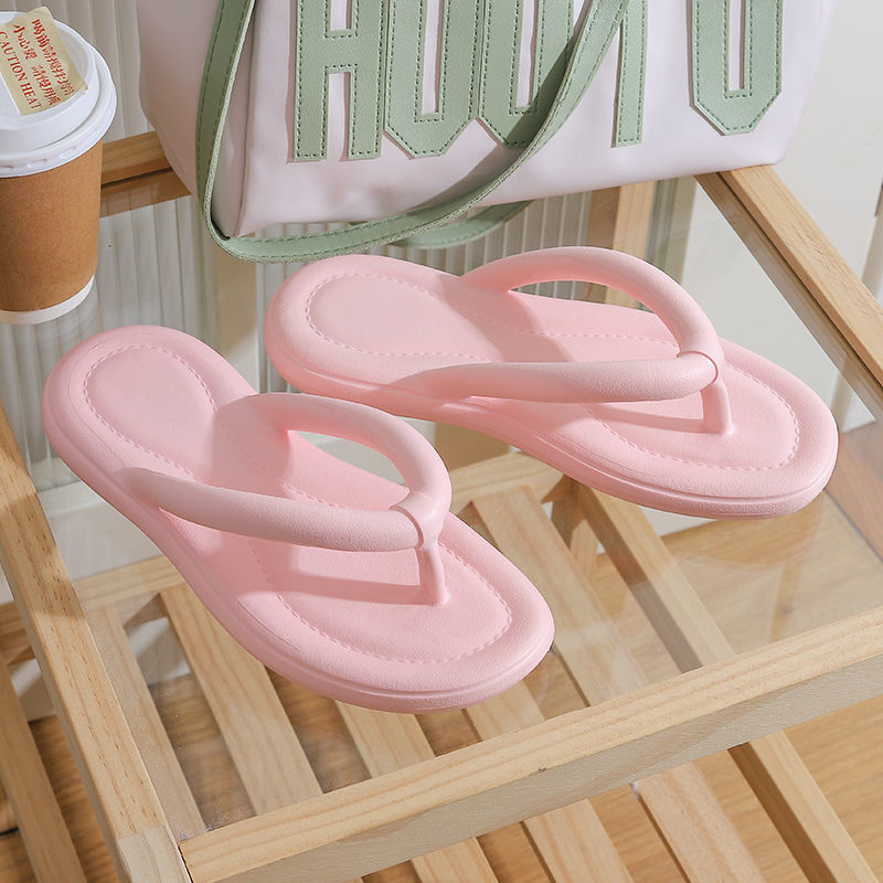 Slip-on sandals with thick soles