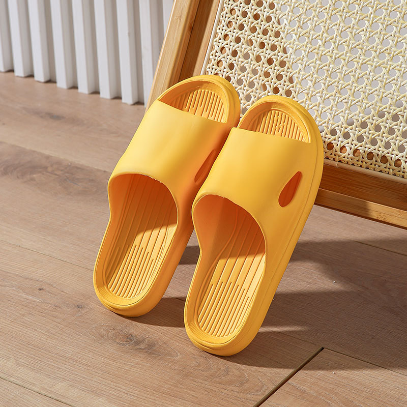 Slip-on sandals with thick soles