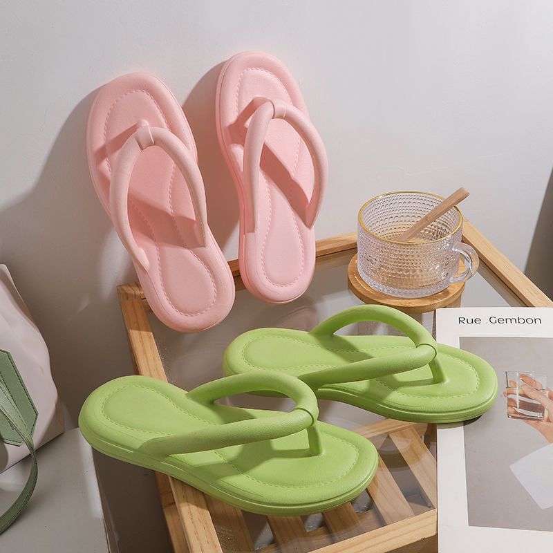 Slip-on sandals with thick soles