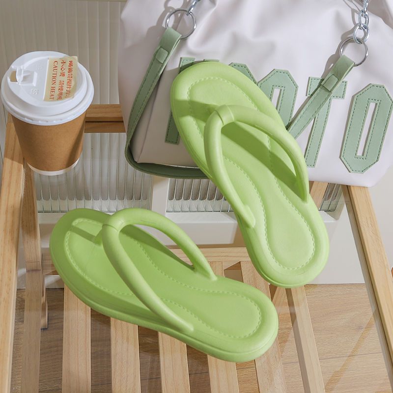 Slip-on sandals with thick soles