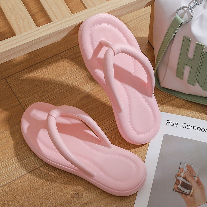 Slip-on sandals with thick soles