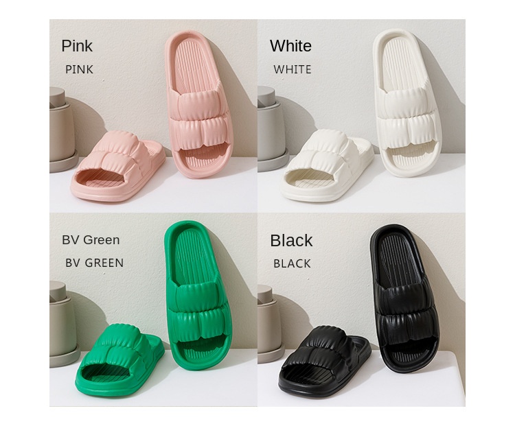 Slip-on sandals with thick soles