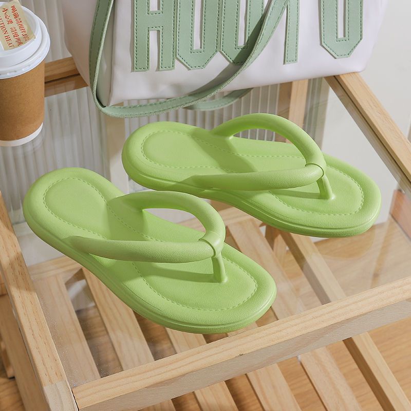 Slip-on sandals with thick soles