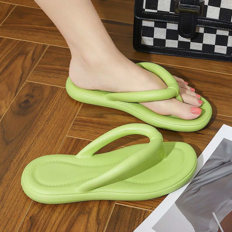 Slip-on sandals with thick soles