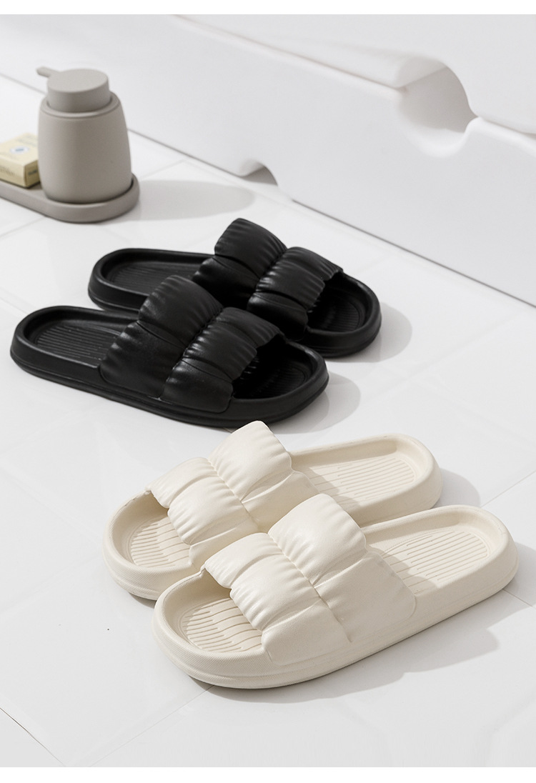 Slip-on sandals with thick soles