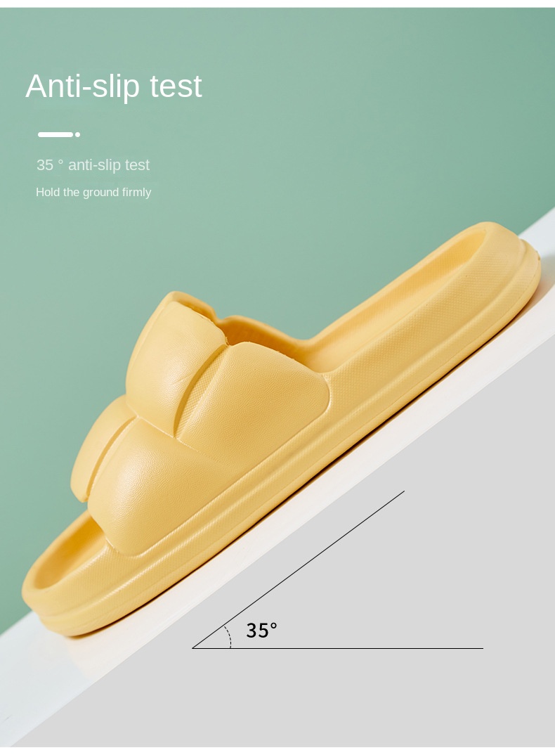 Soft sole slippers with non-slip petals