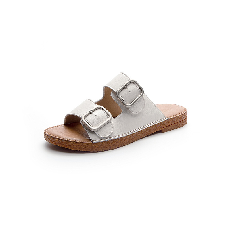 Soft-soled cowhide sandals