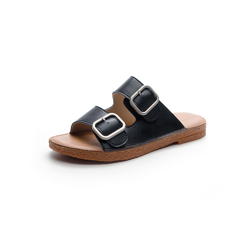 Soft-soled cowhide sandals
