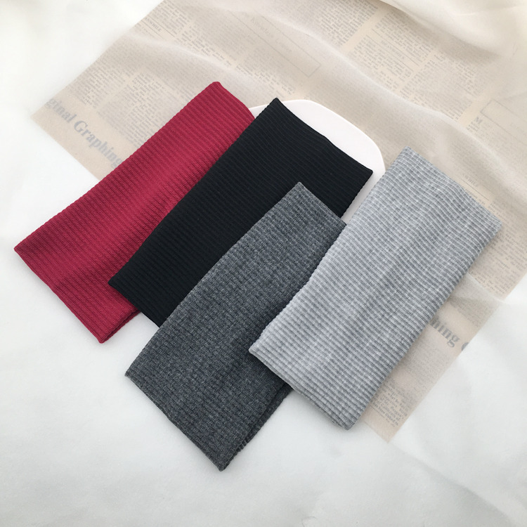 Solid color knitted headband