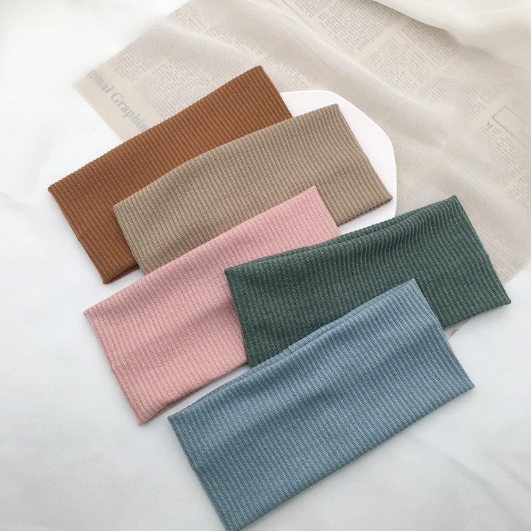 Solid color knitted headband