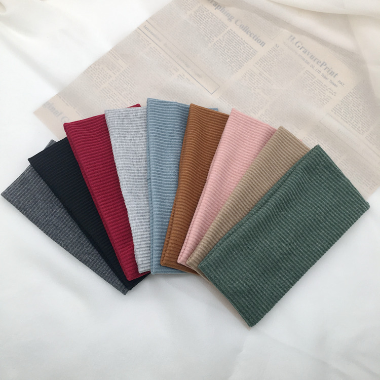 Solid color knitted headband