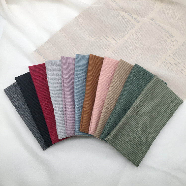 Solid color knitted headband