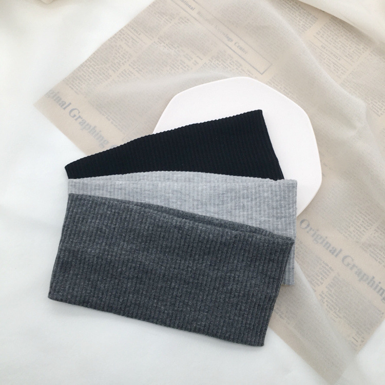 Solid color knitted headband