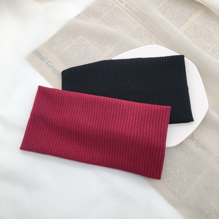 Solid color knitted headband